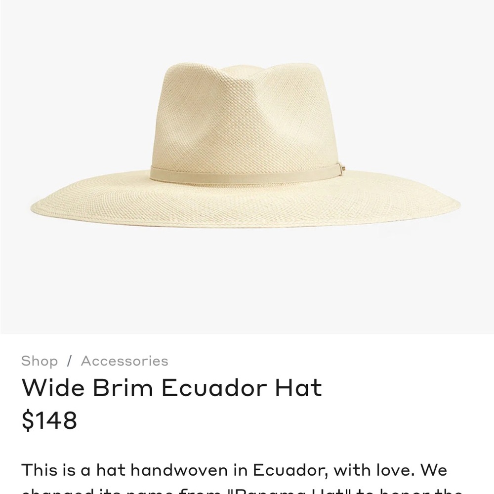 Cuyana Wide Brim Ecuador Hat - Cream